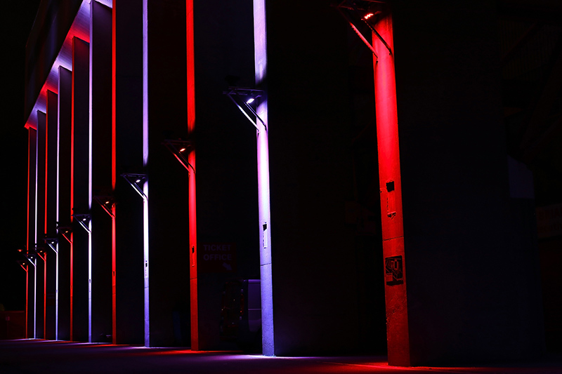 Brian Clouph, Stand, lighting, Nottingham Forest, Adam Spinos, look4ideas, lighting design, LED
